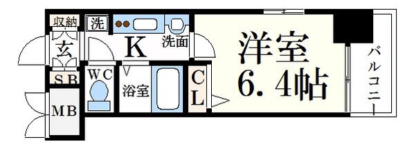 エステムプラザ神戸水木通グランクロスの物件間取画像